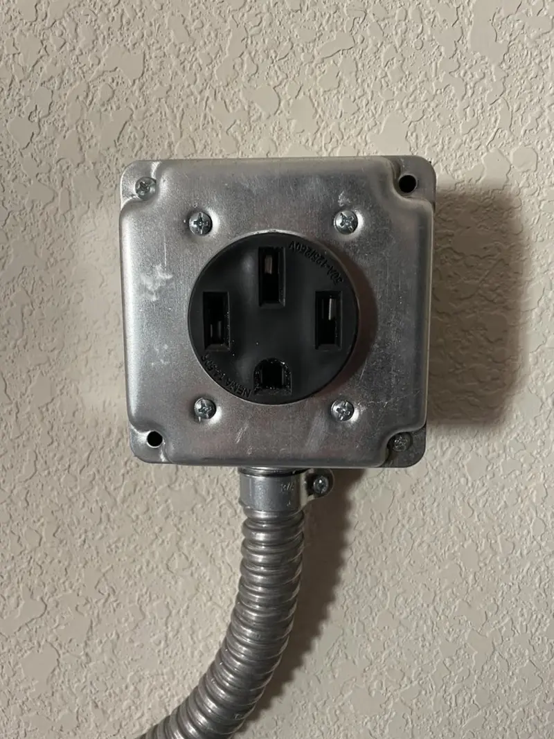 NEMA 14-50 outlet installed for Smart Home Electrical in South Lyon
